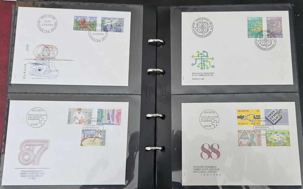 Tutti i francobolli: Album mit 18 Seiten/72 Briefen und FDC's von 1976 bis 1999 – Usato da Adliswil venduto da Micoculier 3