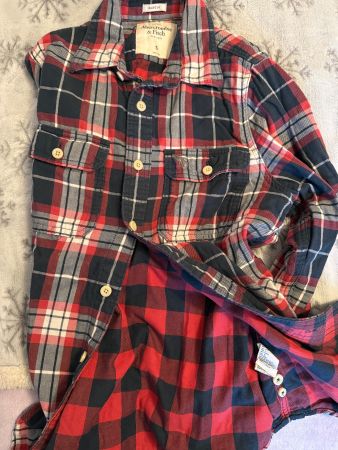 Abercrombie & Fitch Red & Blue Lumberjack S size