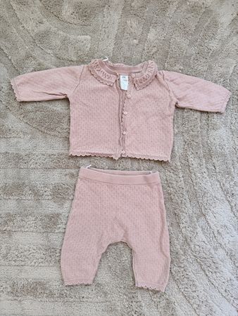 H&M Baby Strickset Rosa Gr. 62 / 2–4 Monate