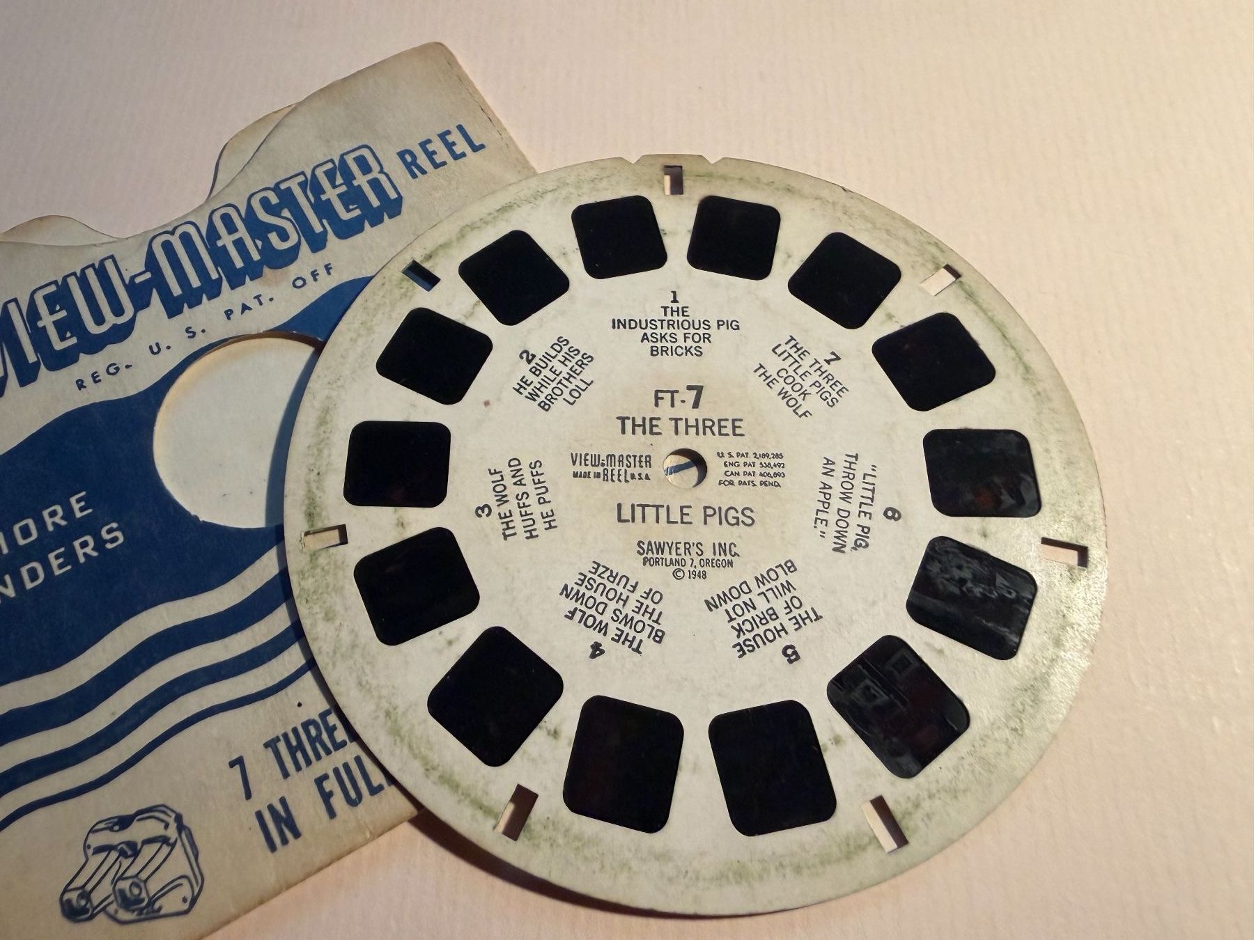 View-master Giocattoli: View-Master 3D: Nr. FT 7 The Three Little Pigs – Usato da Tegerfelden venduto da siebenmacky