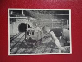 AK Bahn Modell Eisenbahn Dietschiberg bei Luzern s/w Karte