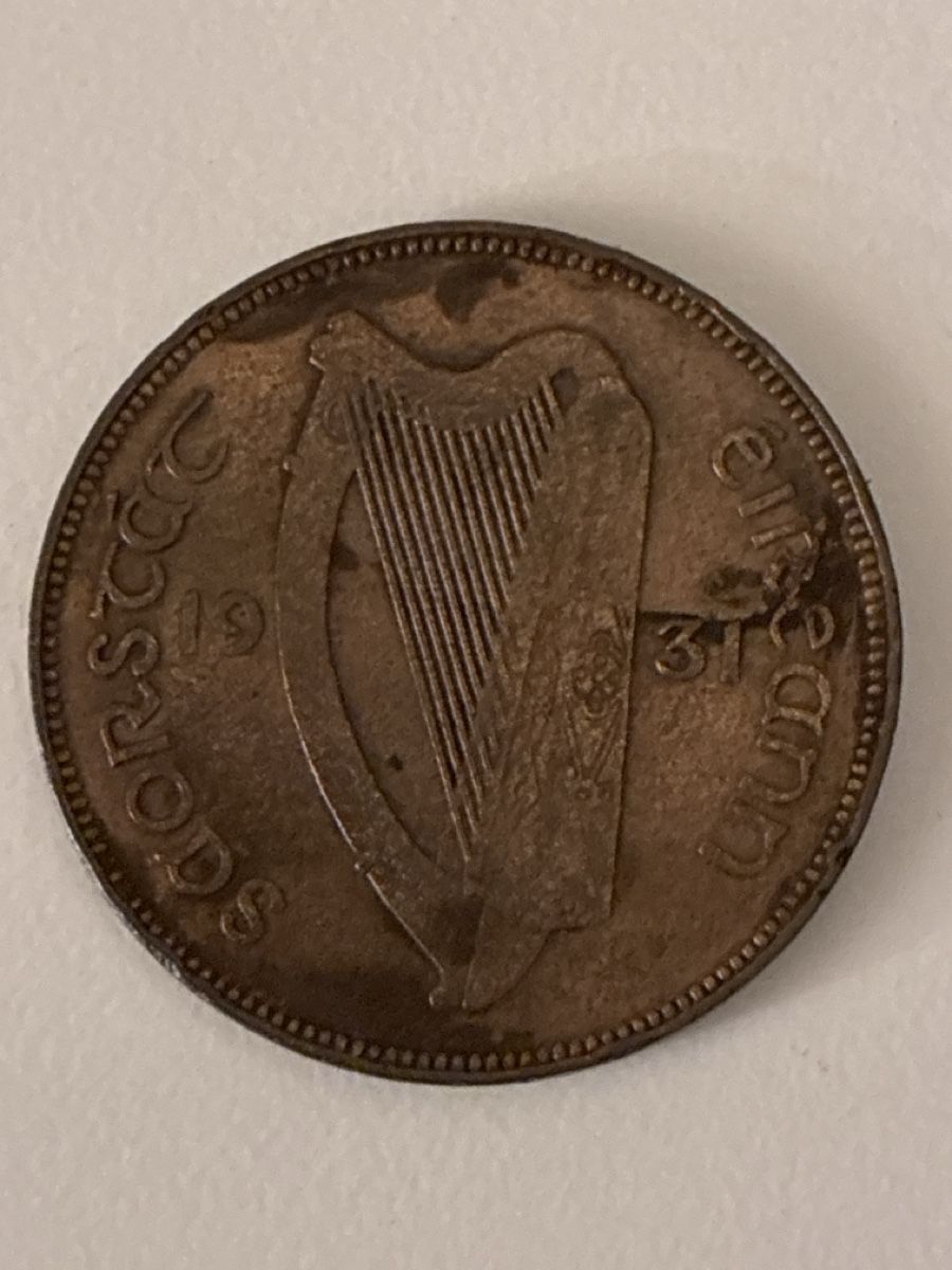 Tutti le monete: Nr. 67: 1 Pence, altes irisches Pfund, 1931 – Usato da Burgdorf venduto da Yakari5165