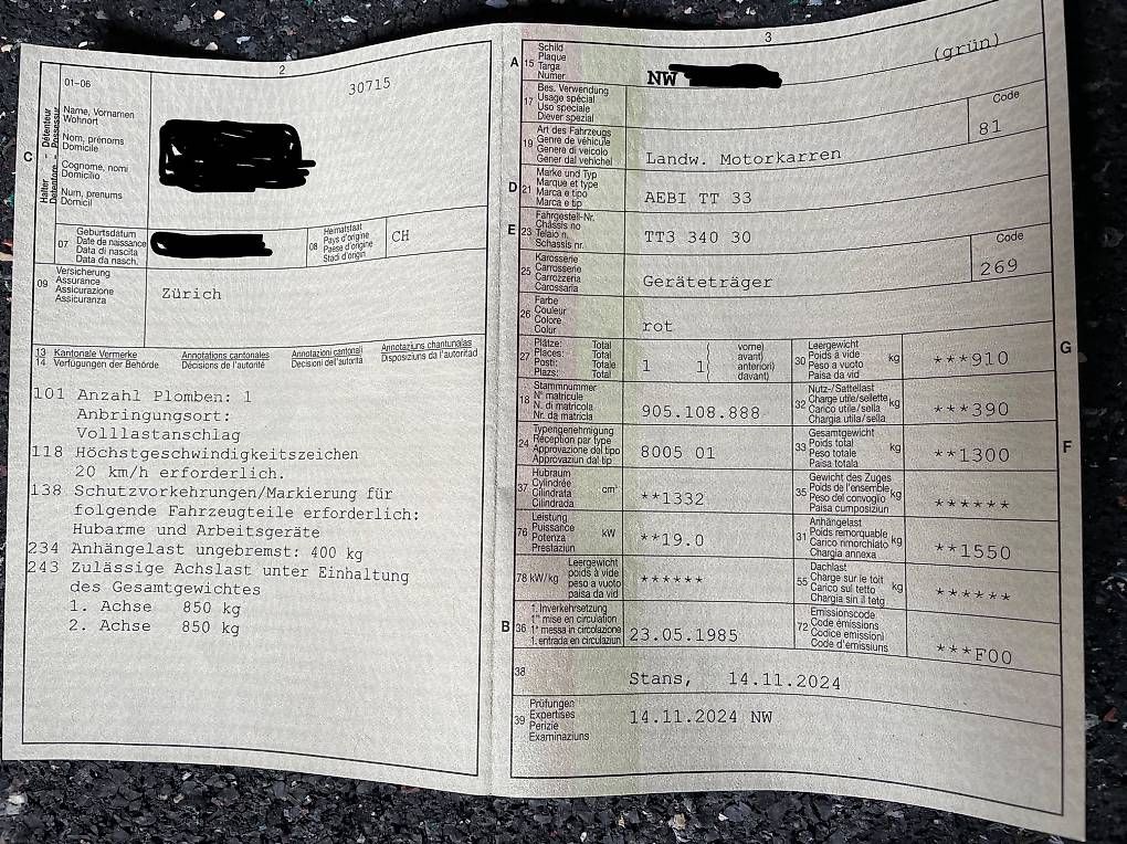 Traktoren: Aebi tt 33 – Gebraucht aus Emmetten von ursandy 4