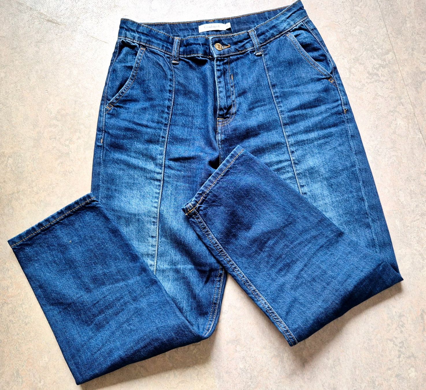 Jeans: JEANS CONBIPEL 40 L KAROTTENJEANS TOP ZU BLUSE TUNIKA – Usato da Elsau venduto da the-colorful-side 1