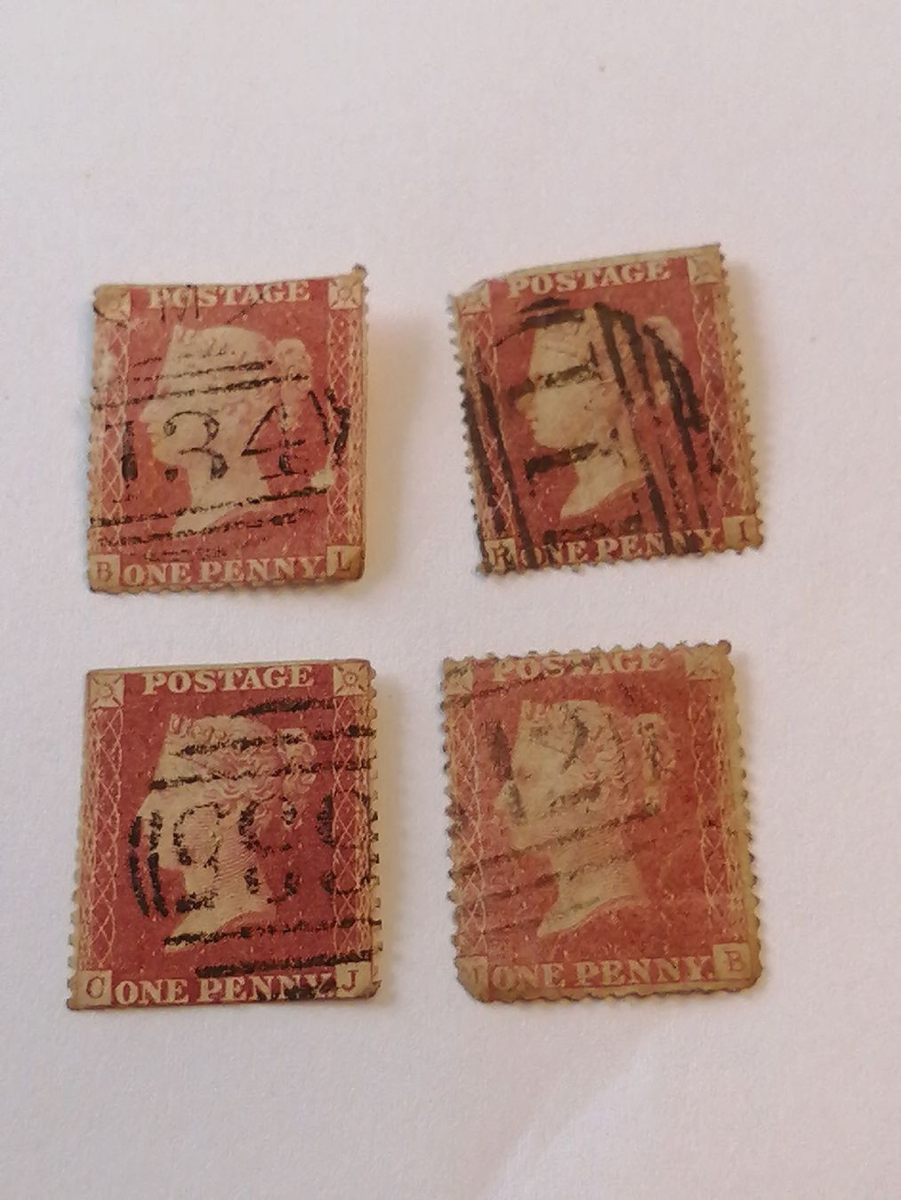 Tutti i francobolli: 4mal One Penny Reds Stars 1856 – Usato da Happerswil venduto da tschergi