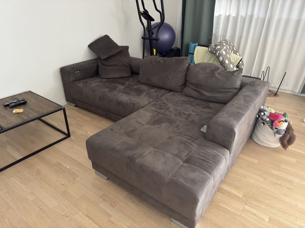 Sofas: Ecksofa braun Stoff Gebraucht – D'occasion à Schaffhausen par edgarsg 1
