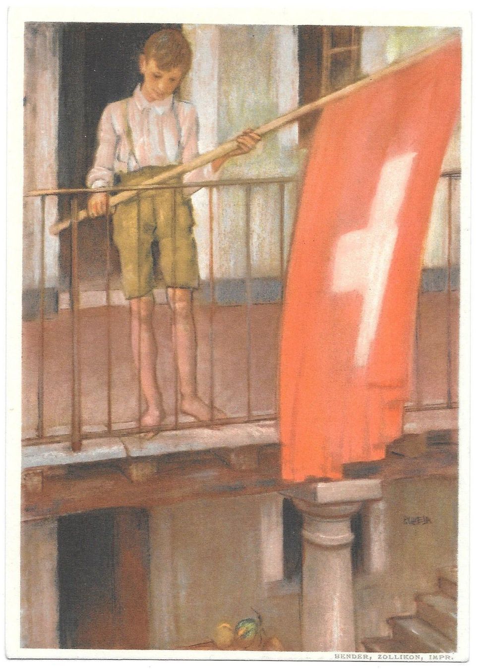 Tutti i francobolli: Bundesfeier-Postkarte N. 53a ** gefährdetes Linthal 1931 – Nuovo (secondo la descrizione) da Olten venduto da clotaldi