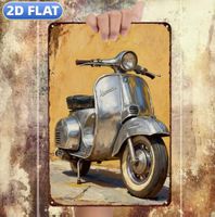 Schild Vintage Vespa Silber