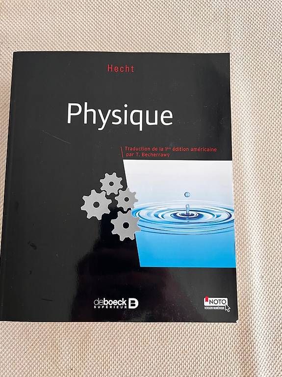 Livres: Physique - Hecht – D'occasion à Attalens par LPSuisse 1