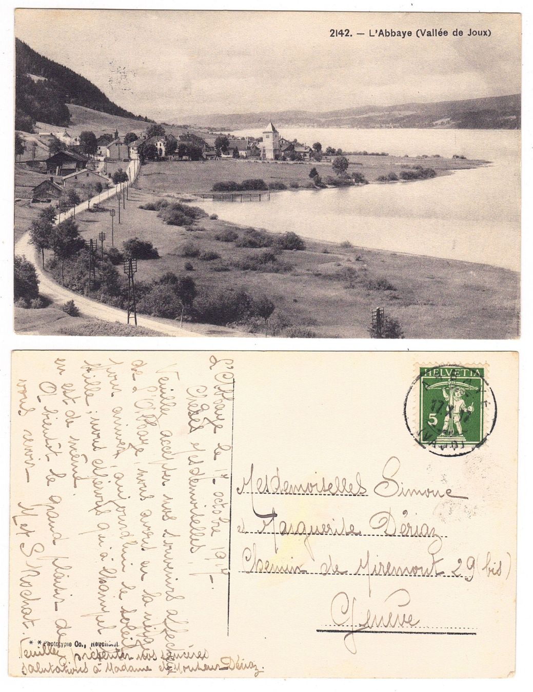 Ansichtskarten: L'Abbaye (Vallée de Joux) – Gebraucht aus La Tour-de-Peilz von amjust