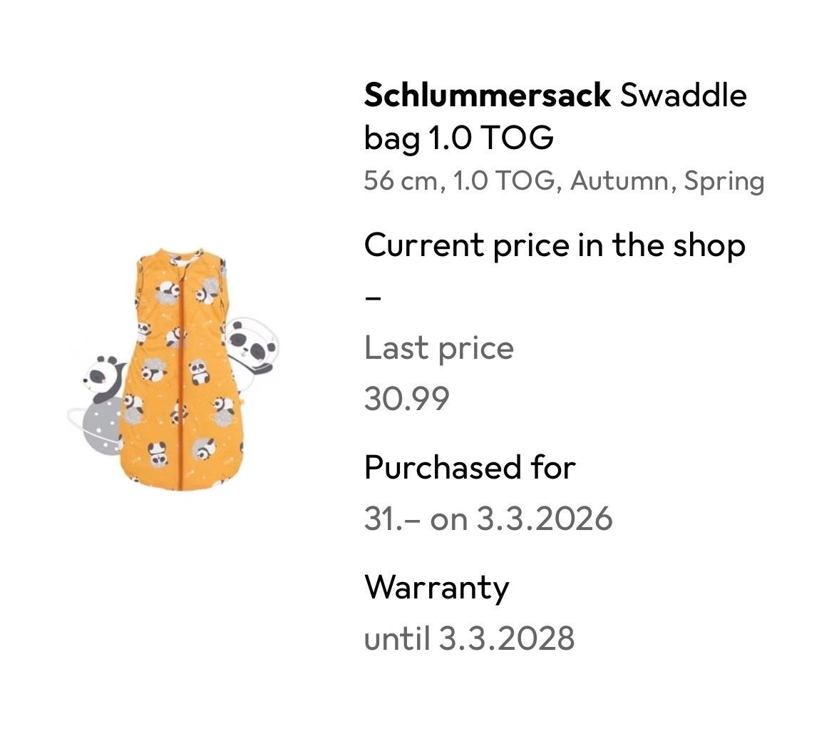 Sacchi a pelo: Newborn Baby Schlafsack 2 Stk.  – Nuovo (secondo la descrizione) da Winterthur venduto da qop_wfg9 5
