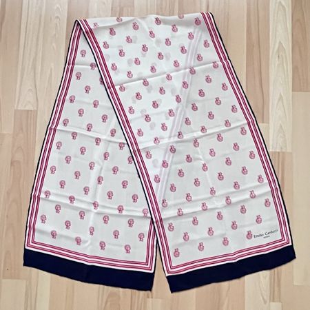 Foulard écharpe en soie vintage 