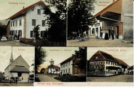 Gruss aus GUNZGEN SO sehr schöne Mehrbildkarte gel. 1917!