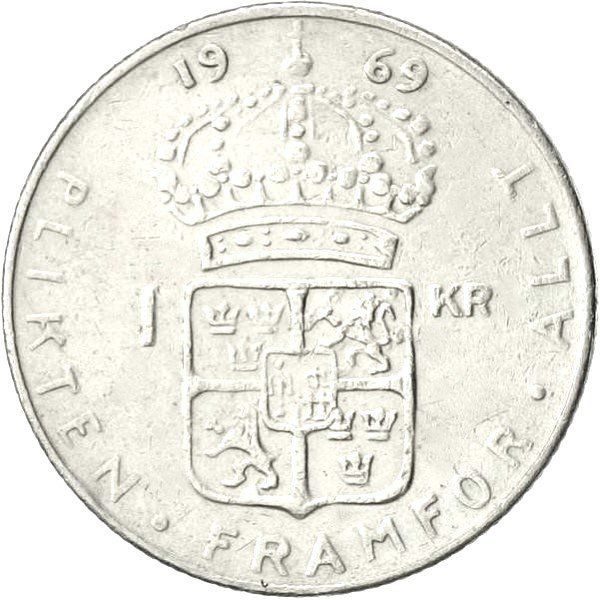 Tutti le monete: 1 Krone Schweden 1969 – Usato da Kriens venduto da TSCH1