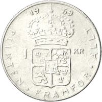 1 Krone Schweden 1969