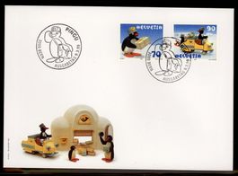 1999, FDC, Sondermarken Pingu (Nr. 964–965)