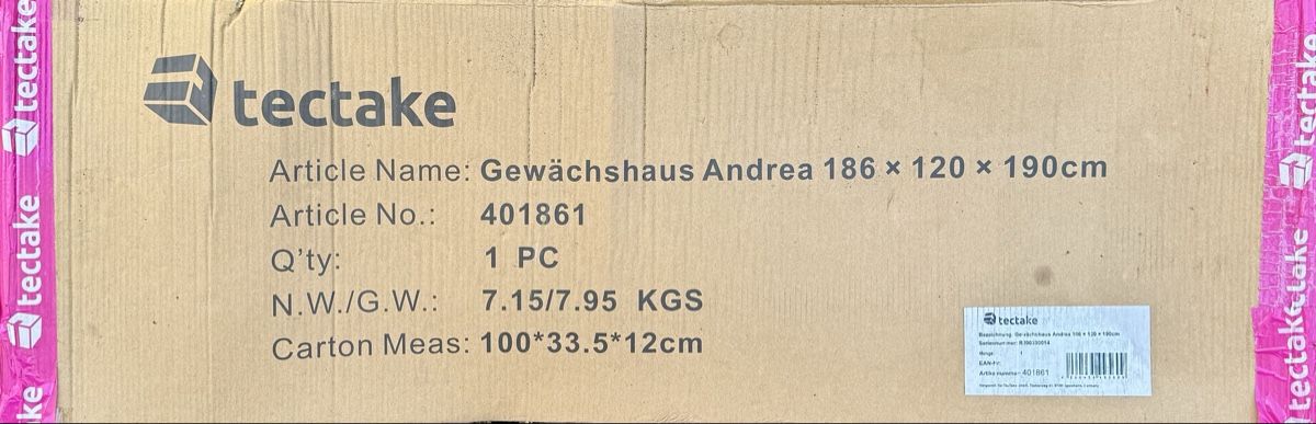 Gartenhäuser & Gewächshäuser: Gewächshaus Tectake Andrea gebraucht – Gebraucht aus Bern von bonatestap 1