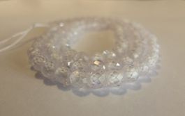 Zirkon Weiss facettiert 3mm. Strang