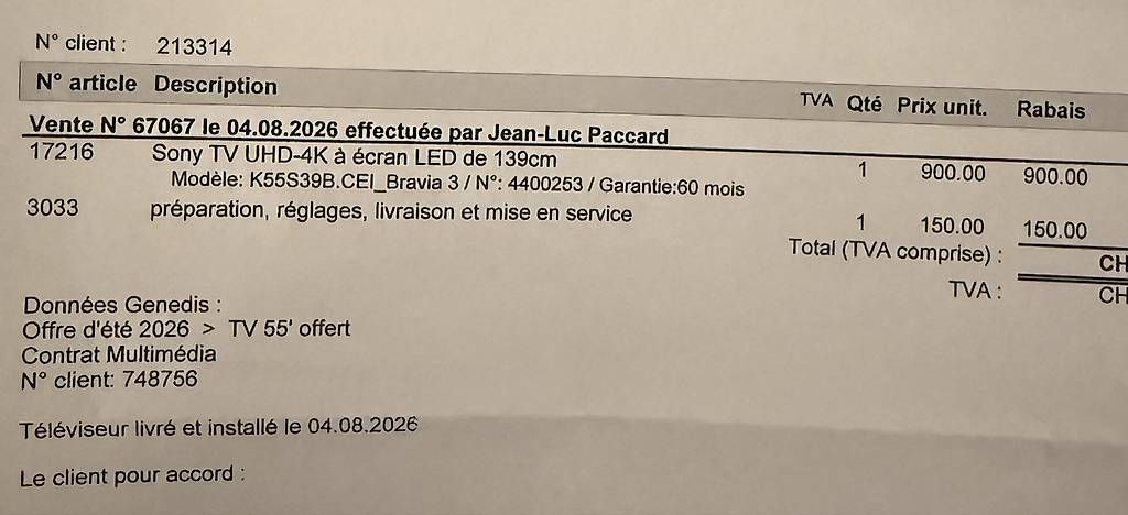 Televisori: Tv Sony Bravia UHD K55S39B – Nuovo e nell'imballaggio originale da Collombey venduto da chk_q9t5 2