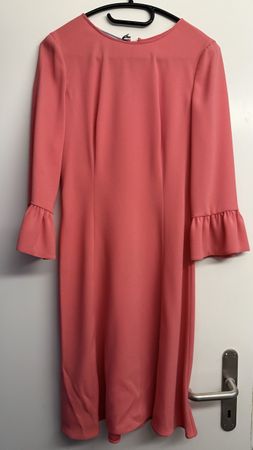 Vintage Prada Kleid rosa mit Rüschenärmeln ungetragen