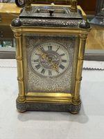 Pendulette de voyage 8 jours en argent répétition à la dem