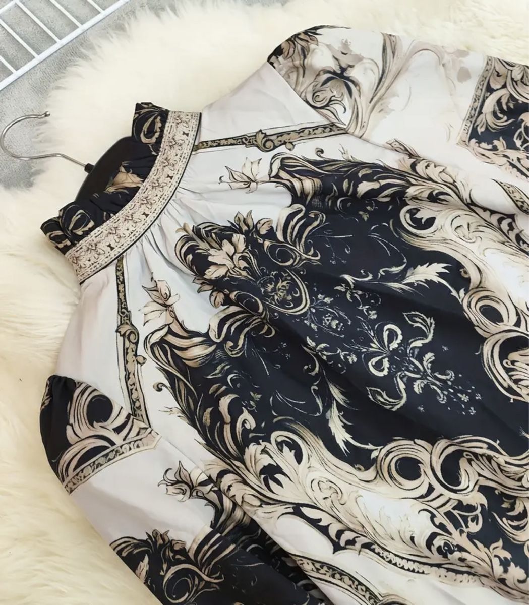 Camicette: Chic Camicia con gola alta-bell print per primavera – Nuovo e nell'imballaggio originale da Gordevio venduto da LanaZimm 2