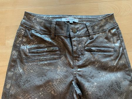 Morgan Damen Hose Gr. 34, Grau / Schlangenprint