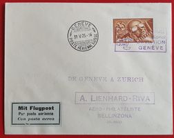 FLUGPOST 6 POSTE AERIENNE GENEVE ZURICH BELLINZONA 1925