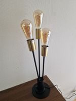 Tischlampe 3-flammig Metall schwarz/gold