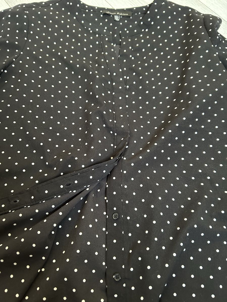 Camicette: Chemisier à pois blanc, taille L – Usato da Genève venduto da and_k79x 1