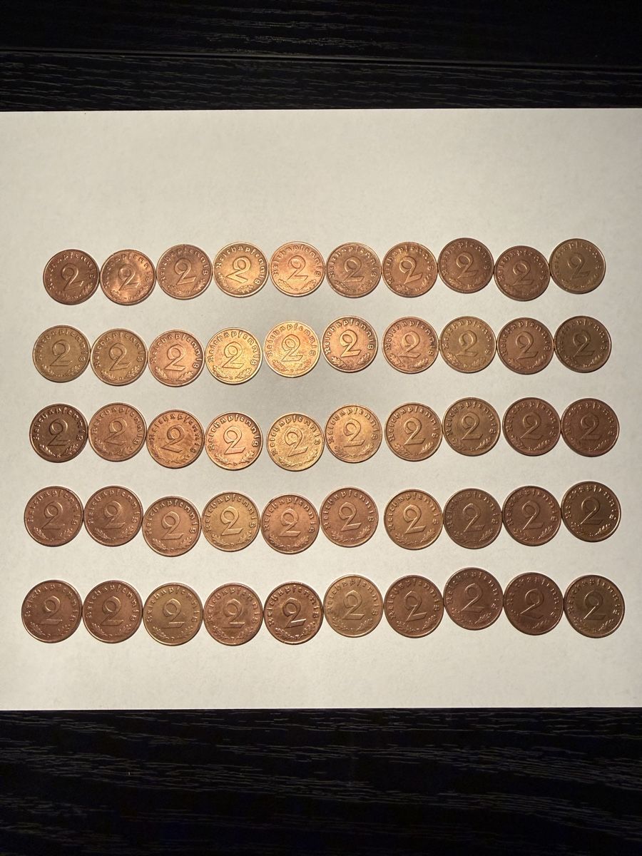 Tutti le monete: 2 Reichspfennig 50x Stück – Usato da Buchs ZH venduto da kaktus899 1