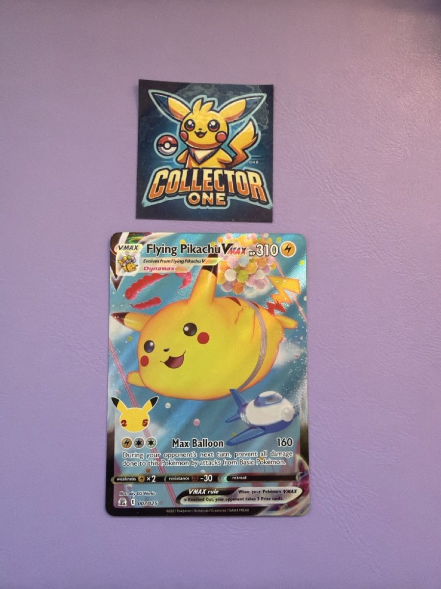 Pokémon Carte collezionabili: Pokemon Flying Pikachu VMAX  Celebration 2021 Banger – Nuovo (secondo la descrizione) da Lommiswil venduto da CollectorOne