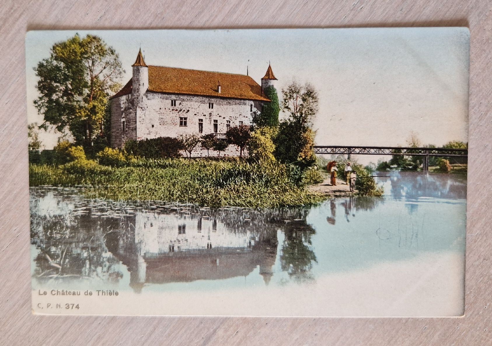 Cartoline postali: Le Château de Thièle, de Neuchâtel à Yverdon 1908 – Usato da Ebikon venduto da Donar50