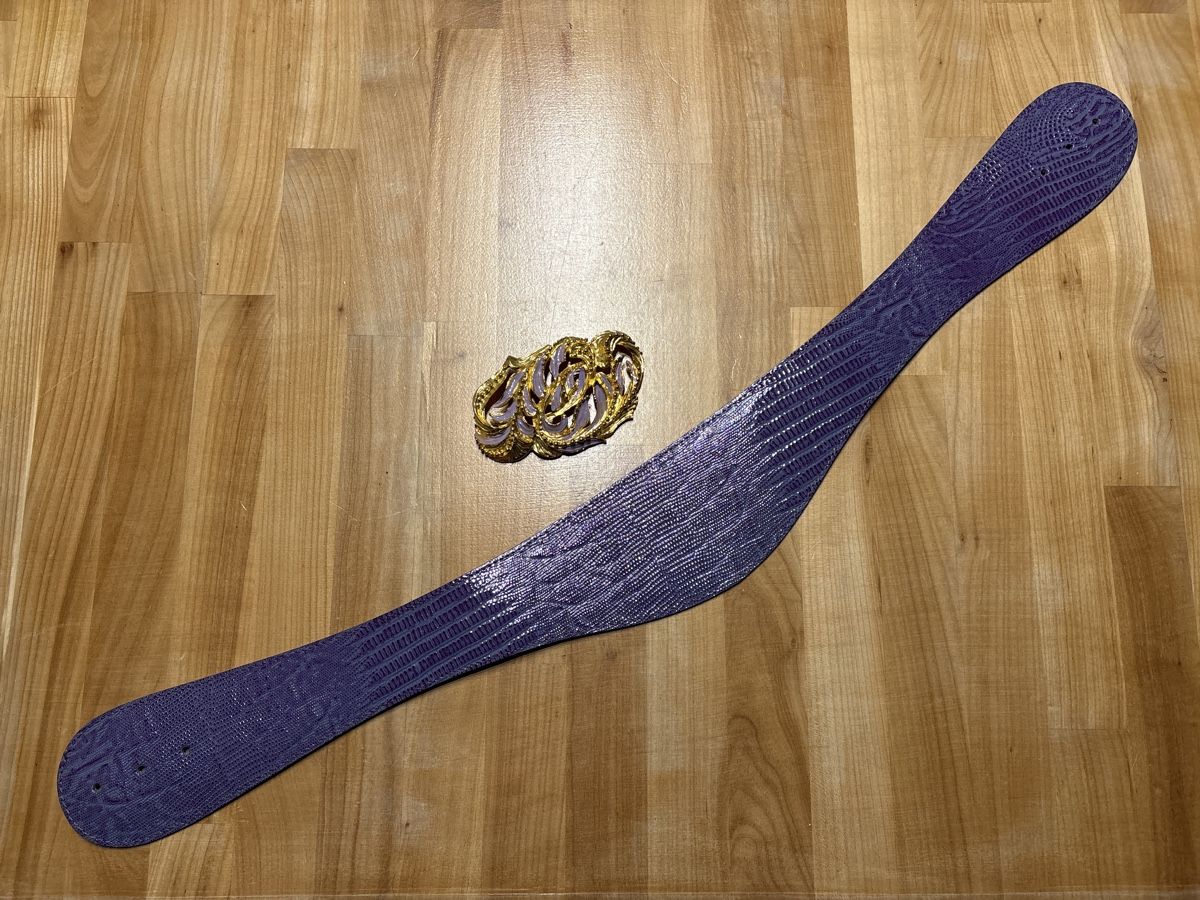 Cinture: Leder Gurt Taliengurt violett – Nuovo (secondo la descrizione) da Rümlang venduto da BoutiqueMonique16 2