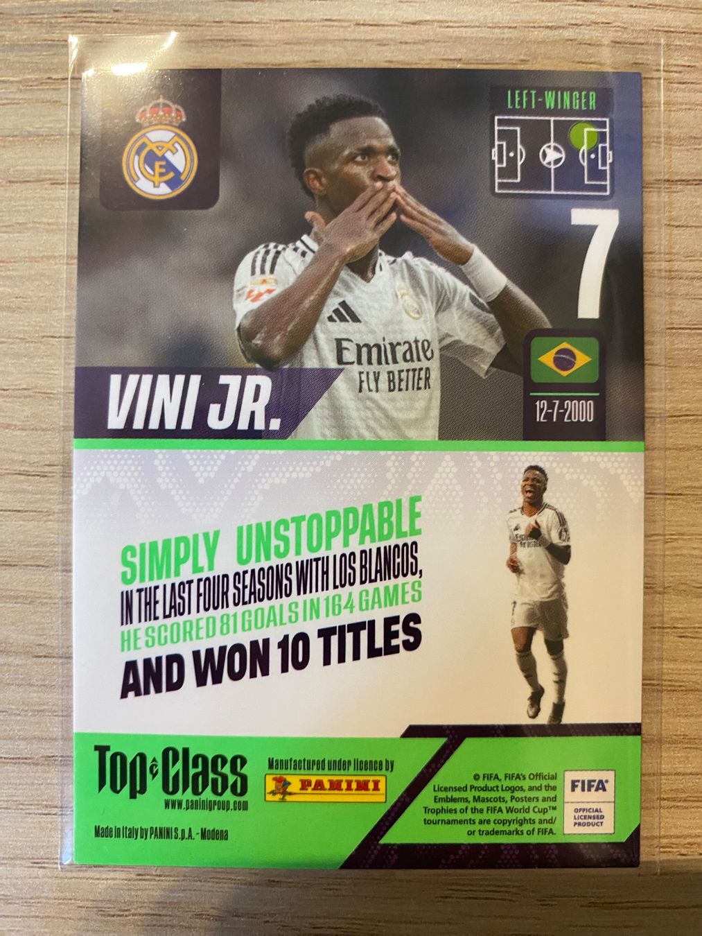 Panini Carte collezionabili: Panini Top Class 2025 Unbeatable Vini Jr. 265 – Nuovo (secondo la descrizione) da Zürich venduto da BVBWINNER 1