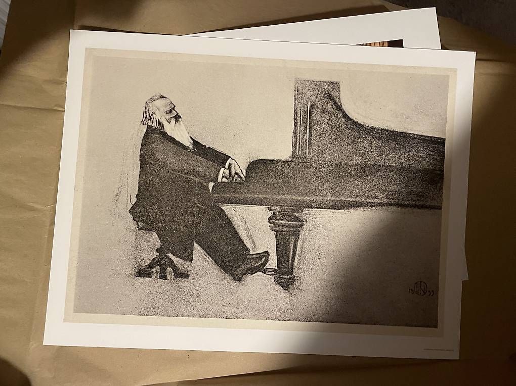 Foto & Immagini: Kunstdruck "Brahms am Flügel" – Usato da Luzern venduto da Fledermaus82