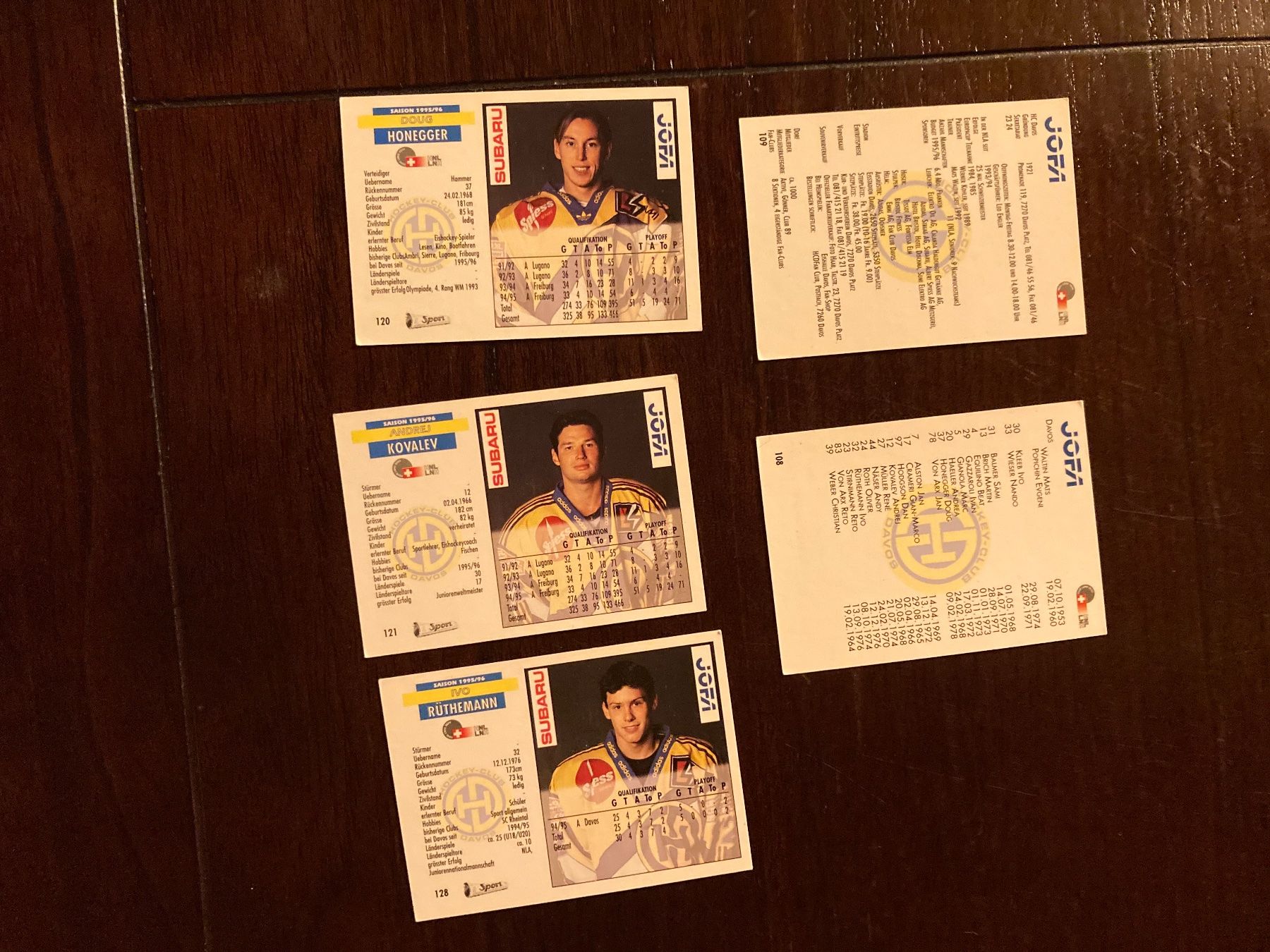 Sammelbilder & Trading cards: Divers cartes HC Davos saison 95-96 – Gebraucht aus Plagne von gigi204 1