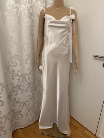 Maxi Kleid, Hochzeitskleid, Weiss Grösse M-L