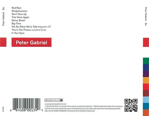 CDs: PETER GABRIEL (CD) SO    FABRIKNEU! – Neu und originalverpackt aus Zürich von Tarafo5 1