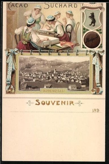 Cartoline postali: Litho Appenzell, Panoramablick auf den O – Usato da Berlin venduto da bartko-reher