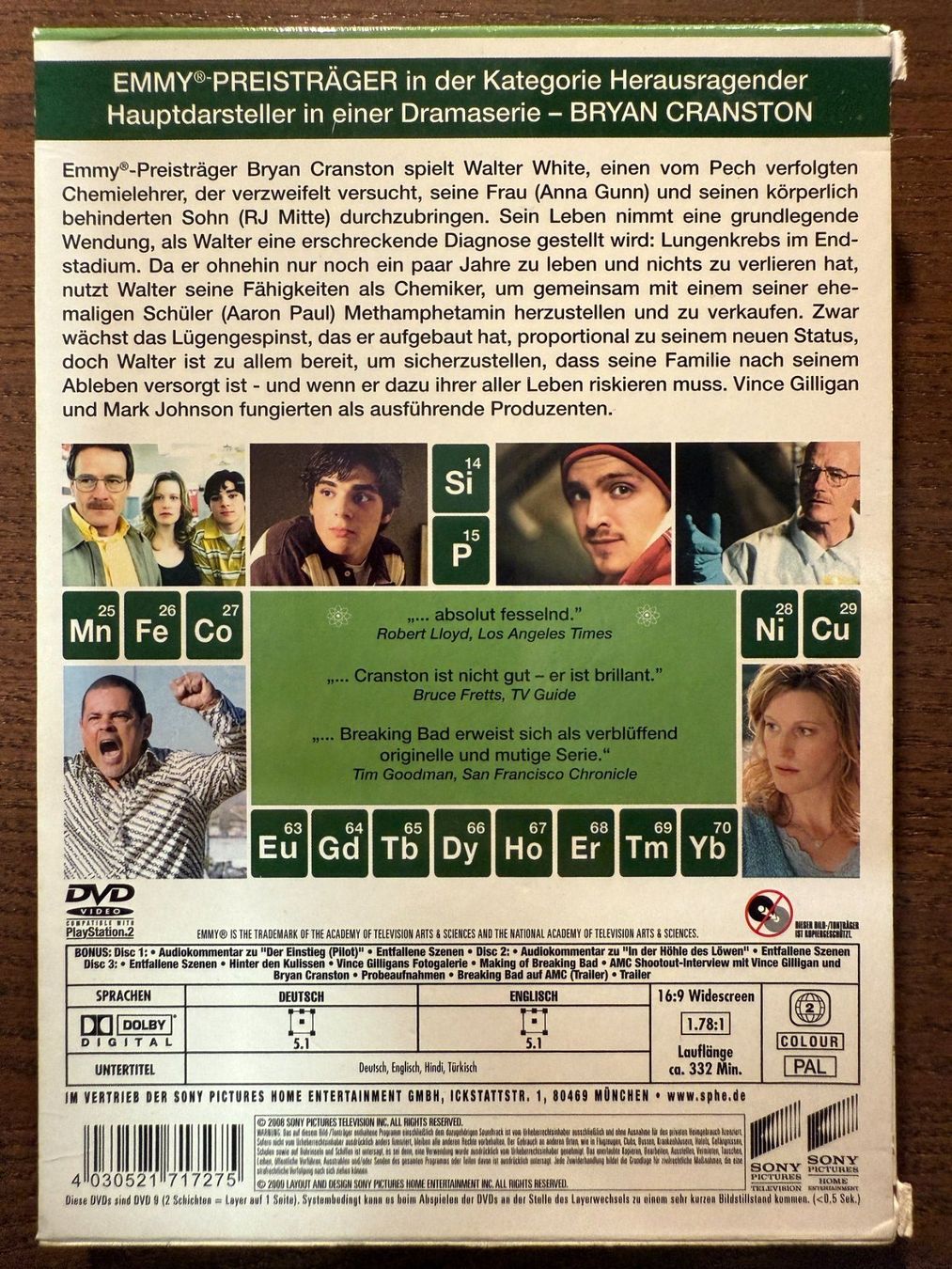Tutti i DVDs: Breaking Bad Staffel 1 – Usato da Zürich venduto da FilmFreunde 1