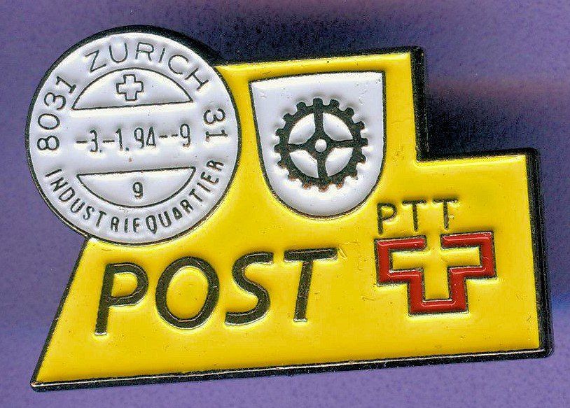 Placchette & Badge: PTT  Post  8031 INDUSTRIEQUARTIER – Usato da Winterthur venduto da Sammleroase