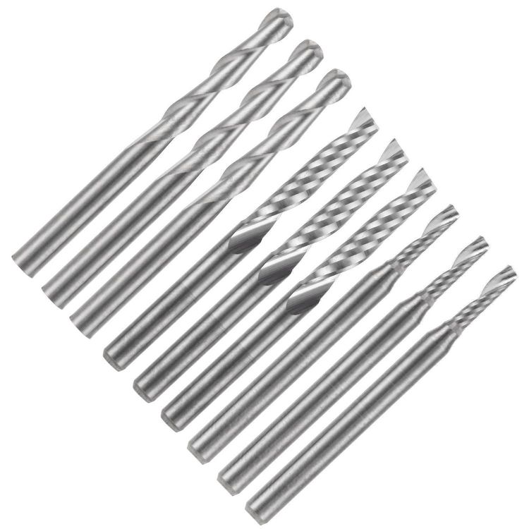Produktbild von 7-teiliges Fräser-Set – Wolframstahl, 6 Mm Schaft, Für Acryl, PVC, Holz, Kunststoff & Nylon – Für Fräs- & Schneidemaschinen