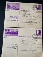 10 er Postkarte 1937 Basel + 1940 Amriswil  gelaufen