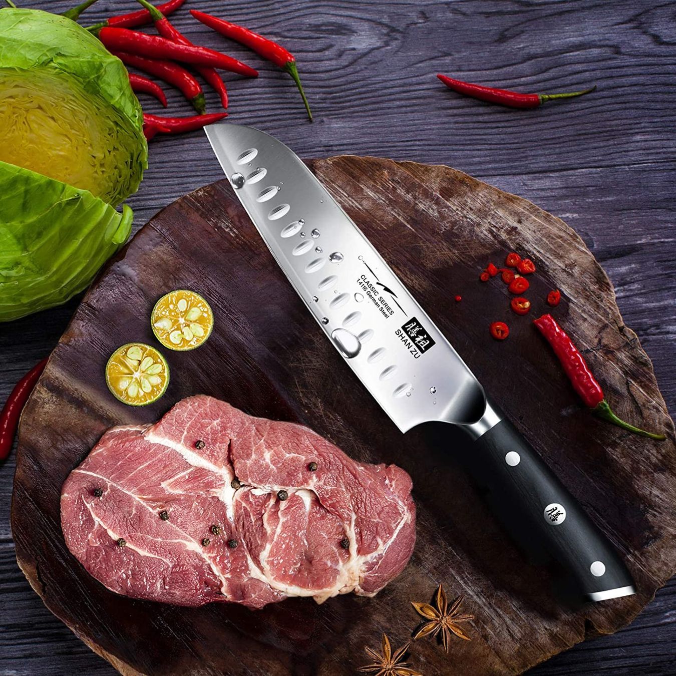 Coltelli da cucina: Küchenmesser, Chefmesser Santoku 18 cm – Nuovo e nell'imballaggio originale da Oberentfelden venduto da abz_l7vm 3