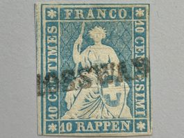 1856, Berner Druck, Münchner Papier, ZNr. 23C, gestempelt