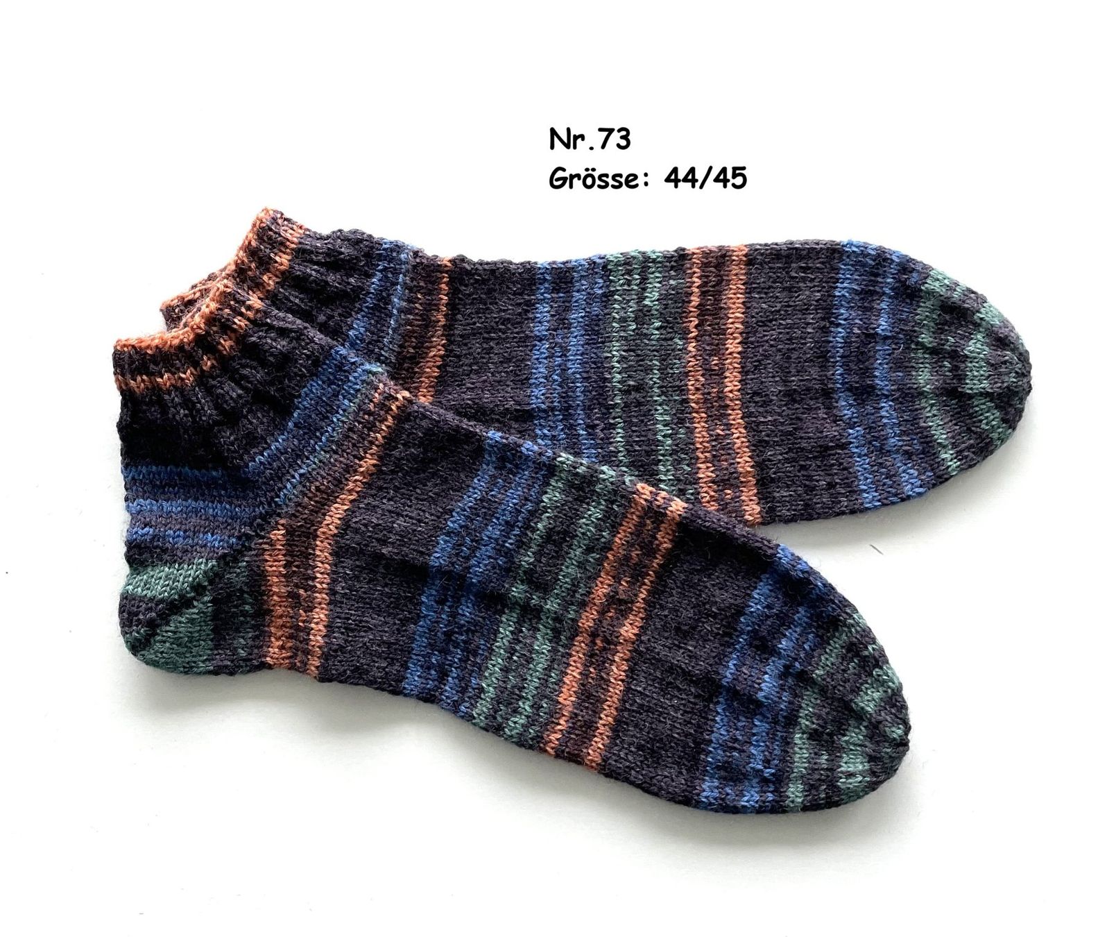 Calze: Sneaker - Socken handgestrickt  Gr.44/45  Nr.73 – Nuovo e nell'imballaggio originale da Täuffelen venduto da wollness