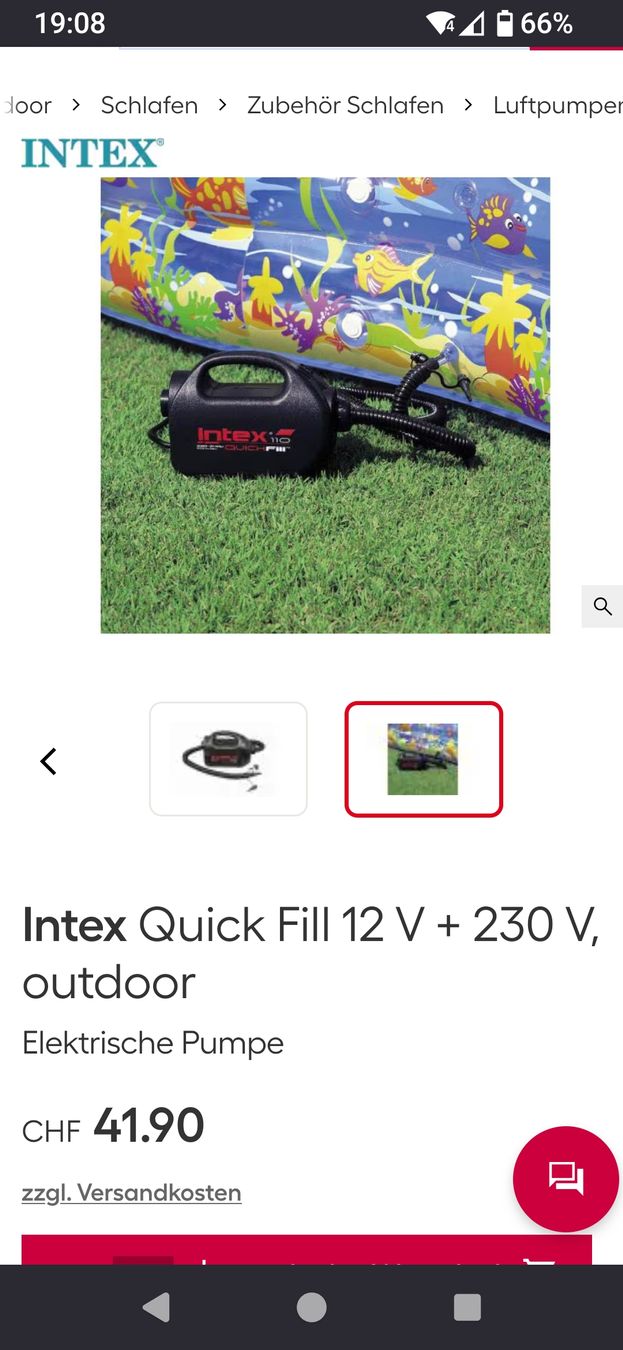 Intex Pompes et pièces: SUP-Pumpe, Intex Quick-Fill 110 12/230V Luftpumpe – D'occasion à Adligenswil par nw2324 8