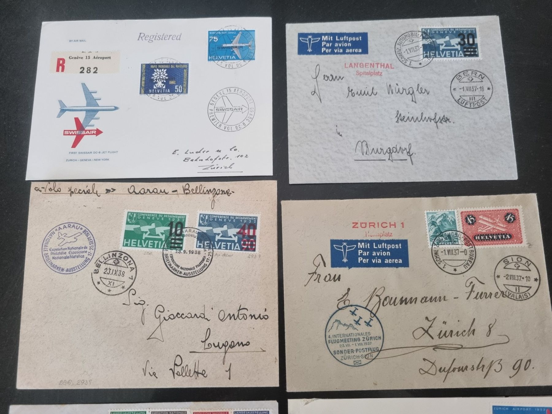 Tutti i francobolli: Lot mit 8 Flugpost Briefe – Usato da Gümligen venduto da Geniusbuy 1