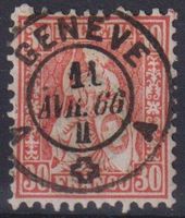 TRAUM Sitzende Helvetia "30", Nr.33, V-O GENEVE++++